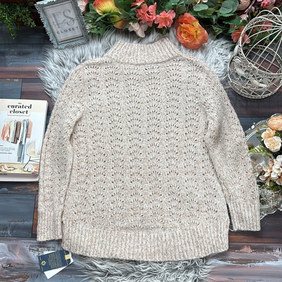 NWT Democracy Off White Knit Turtleneck Sweater - Picture 9 of 10